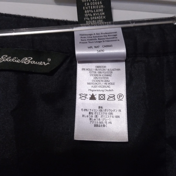 Eddie Bauer Lined Wool Skirt Dark Gray Heather Size-10 - Picture 9 of 10